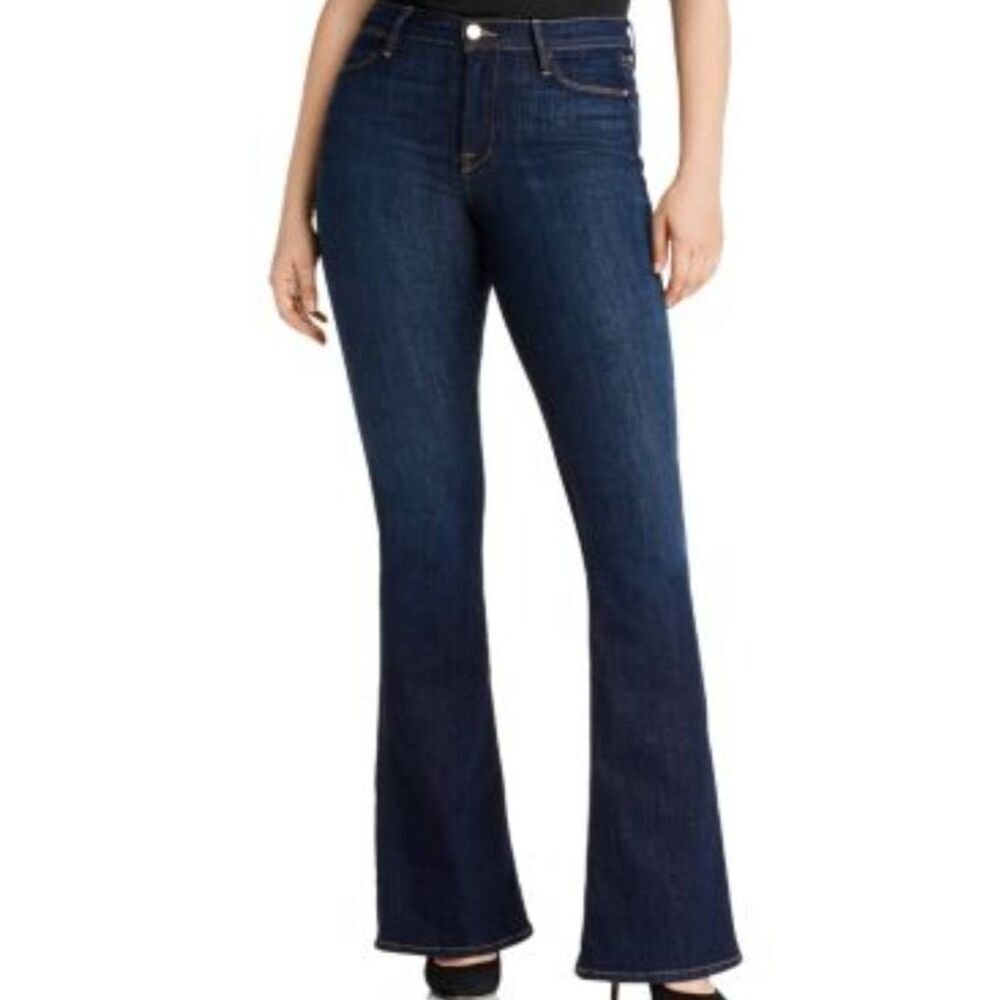 Frame Jeans Women's 32 Blue Le High Rise Flare Sutherland Stretch Comfort